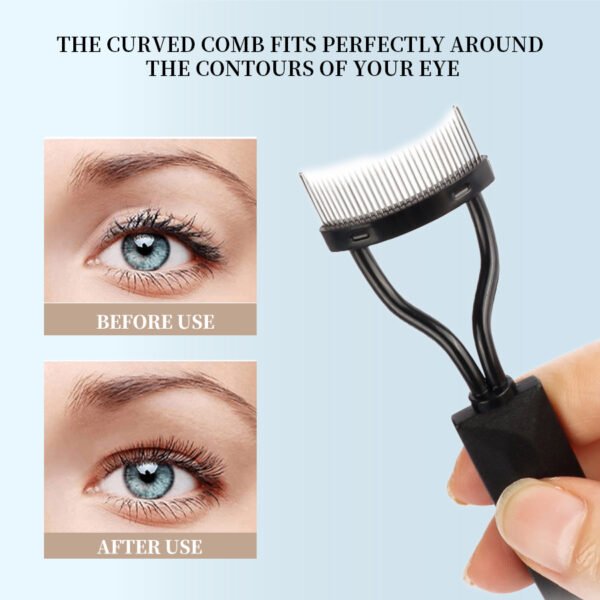 主图 (6) Stainless Steel Eyelash Curler Curl Beauty Tool Eyebrow Comb