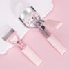 Pink Stainless Steel Eyelash Curlers Set with Comb Makeup Beauty