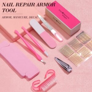 15pcs Basic pink Nail Supplies Tools Set Nail Accessories Professional Nail Art Salon Tools Manicure Tools