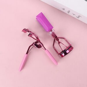 Stainless Steel Pink Eyelash Curler False Eyelash Curler Make up Portable Beauty Tool