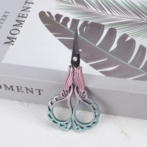 Unique Hollow - Out Eyebrow Scissors in Gradient Colors, Ideal for Precise Brow Trimming