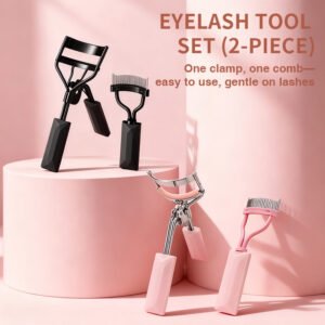 Beginner-Friendly Eyelash Curler with Stainless Steel Lash Comb – Quick Lift, Clump-Free Separation & Long-Lasting Curl | Compact Travel Beauty Tool for Daily Makeup，Portable Design for Women’s Daily Care & Holiday Gifting