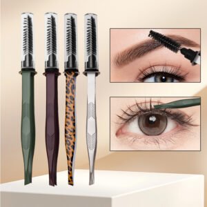 1 J·FOCUS 2-in-1 Eyebrow Tweezer & Brush Set | Precision Brow & Lash Grooming Tool Simplify Your Routine with One Stylish Tool