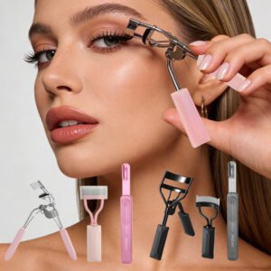 画板 1 J·FOCUS Eyelash Curler Kit, Lash Curler with Steel Lash Comb & Retractable Eyebrow Razor, Long-Lasting Curl Eyelash Curler for All Eye Shapes, Portable Makeup Tools for Women & Girls, Holiday gifts, easy to carry during travel