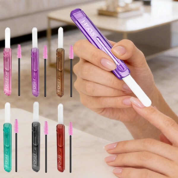 J·FOCUS-Retractable Nail File | Portable Manicure Tool With Cleaning Brush, Nail shaping, quick polishing, convenient and small size, easy to carry with you, reusable and easy to clean, a must-have item for home and travel, portable glass nail files for travel, Valentine's Day birthdays, Mother's Day, Father's Day gifts for boyfriends, girlfriends, business gatherings, and souvenirs