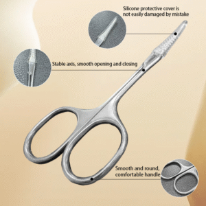 J·FOCUS 【Professional Cuticle Scissors】Sharp & Safe Manicure Scissors for Flawless Fingertips