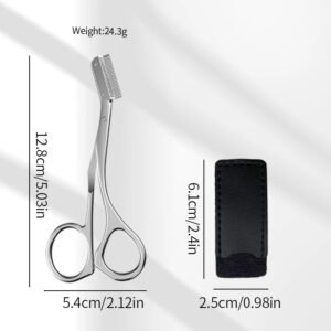 画板 5 J·FOCUS Professional Eyebrow Trimming Scissors with Comb | Precision Brow Shaping Tool
