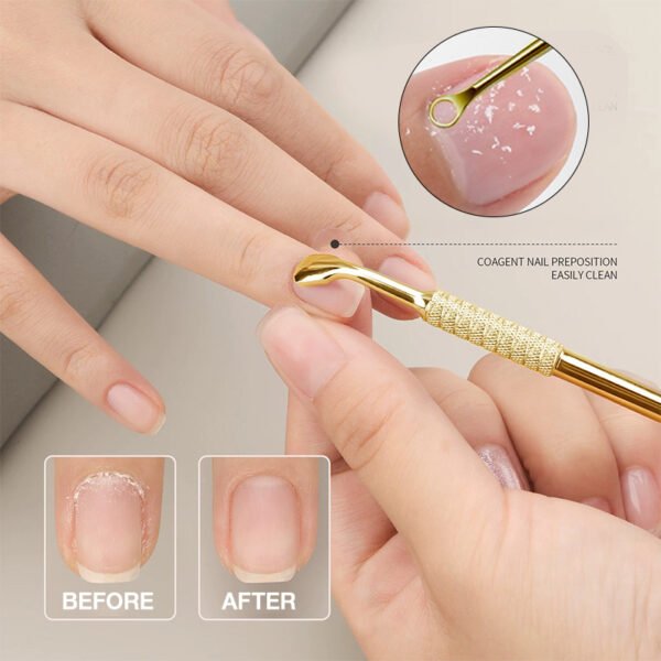 4-in-1 Professional Manicure & Pedicure Tool Set | Gold-Plated Stainless Steel Tools | Portable Pink Leather Case for Cuticle Care & Nail Grooming