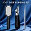 3Pcs Foot Care Kit, Foot File + Ingrown Toenail Clipper +Foot Rasp, Stainless Steel Pedicure Tools for Dead Skin/Calluses, Anti-Splash Design, Ideal Gift for Men & Women, Perfect for Home & Salon Use