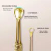 4-in-1 Professional Manicure & Pedicure Tool Set | Gold-Plated Stainless Steel Tools | Portable Pink Leather Case for Cuticle Care & Nail Grooming