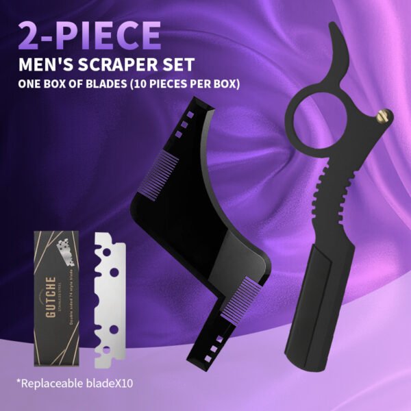 Men’s Beard Grooming Kit | 2-in-1 Shaper & Razor with 10 Blades